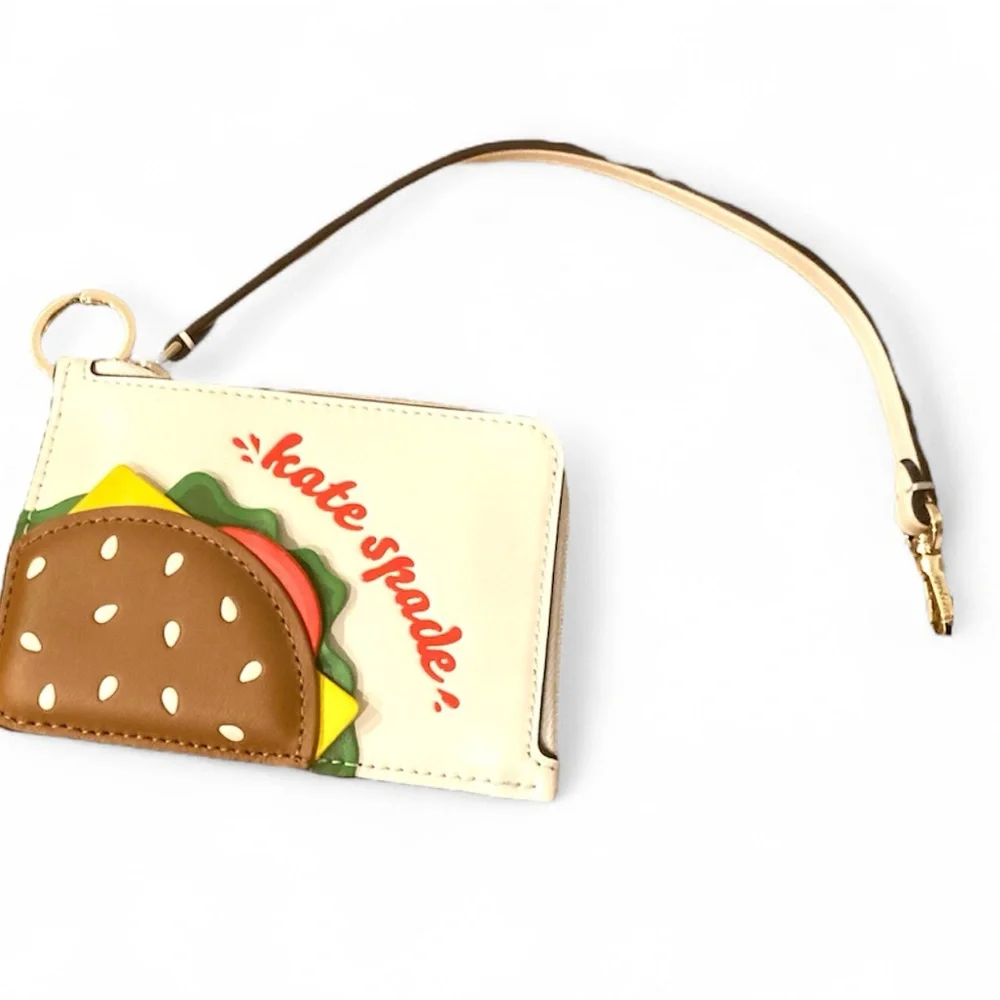 Kate Spade New York Snack Bar Burger Card Holder Wristlet - NWT MSRP $149